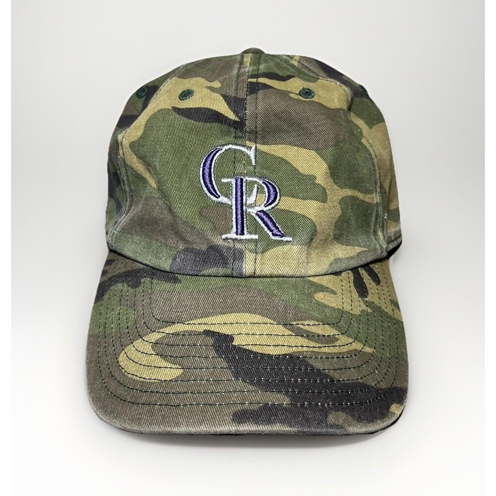 Colorado Rockies Hat '47 Brand Camo Adjustable Clean Up Dad Cap Unisex One Size